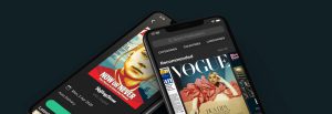 Magazines shown on smartphoes using PressReader