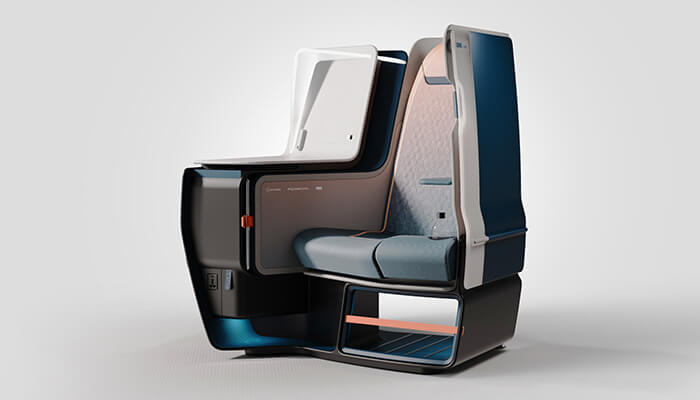 A unibody aircraft seat from JPA Design