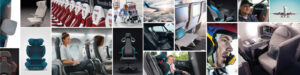 recaro seating banner planes, seats and people