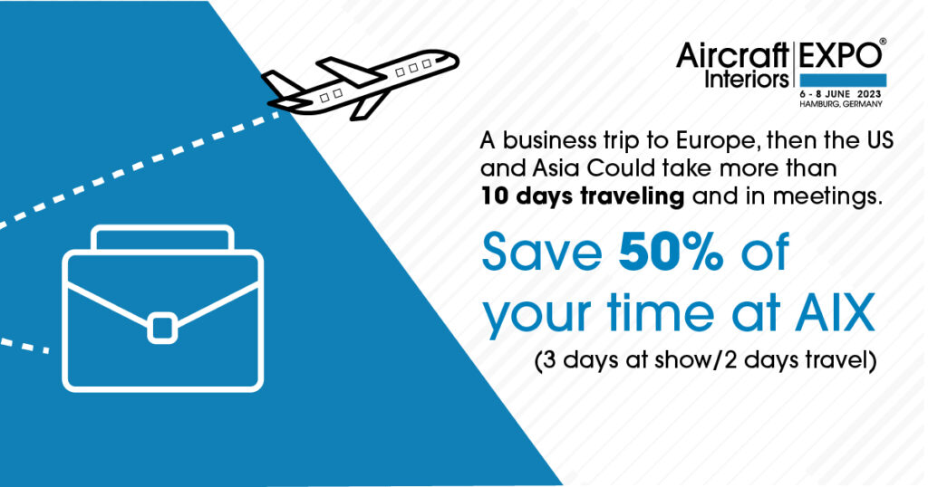 saving time at aix infographic 50% time saving with airplane icon