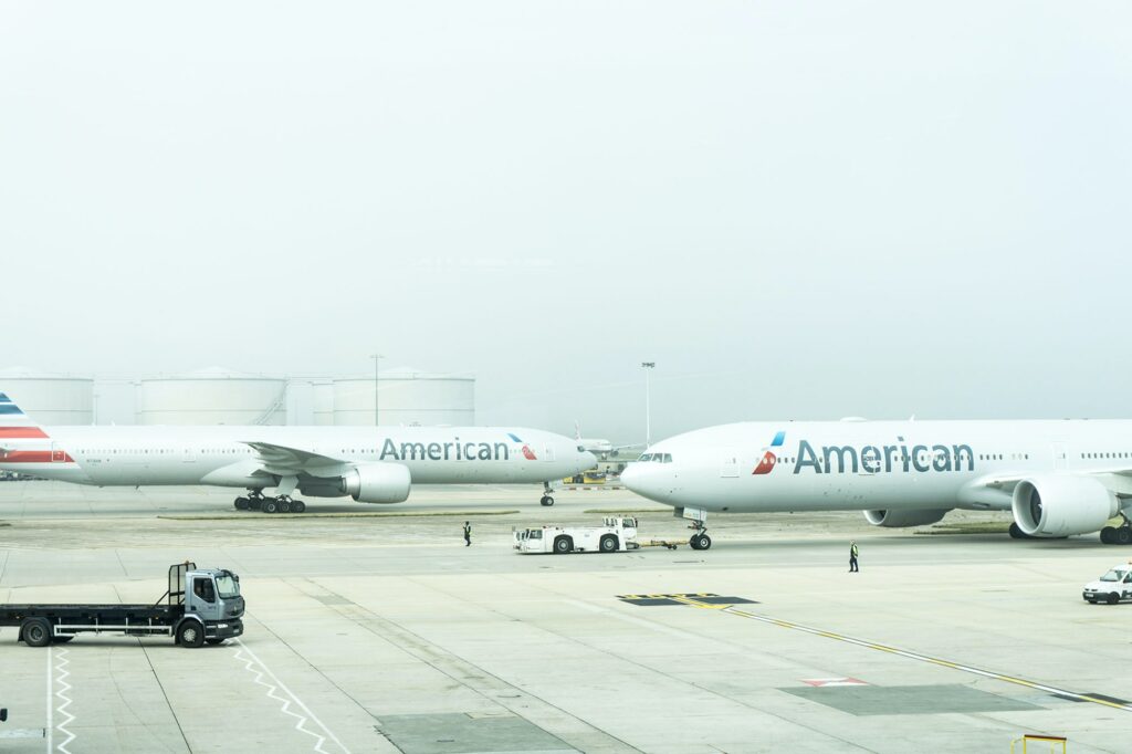 American airlines jets on tarmac