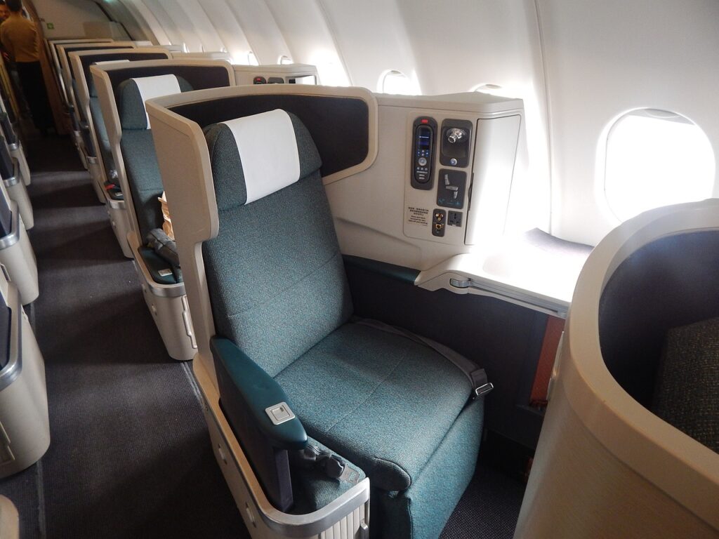 business coach airplane seat